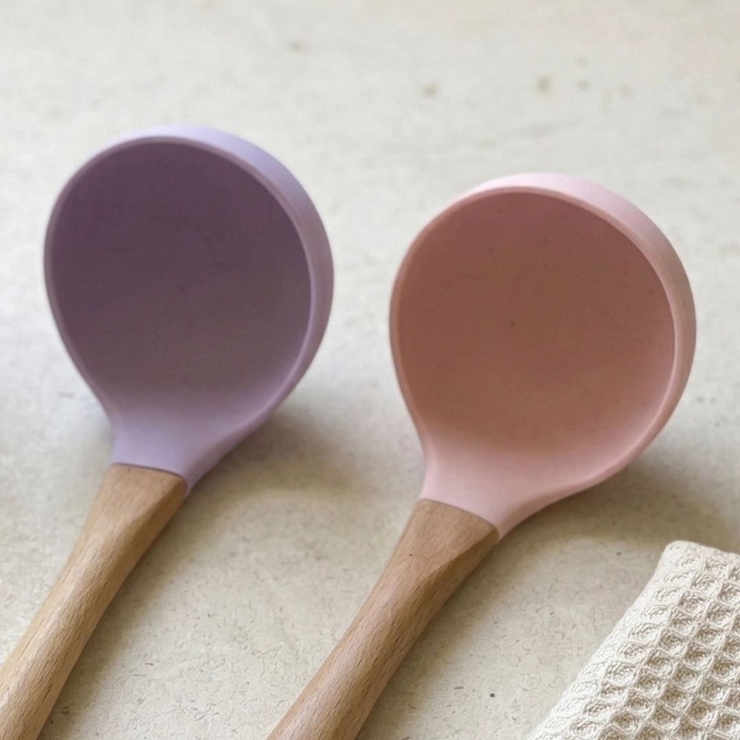 Syso Premium Wooden Handle Silicone Serving Spoon
