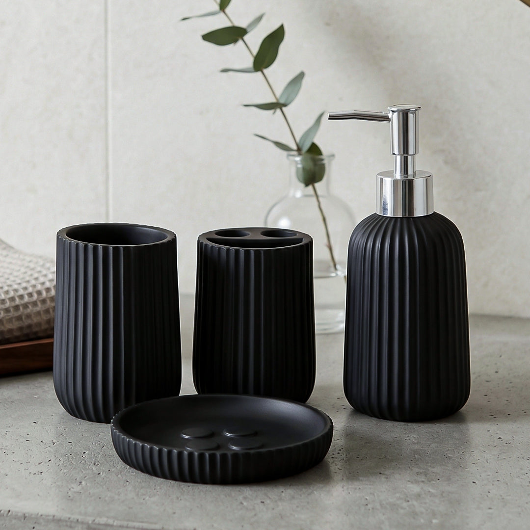 Modern Geometric Ceramic Bathroom Set