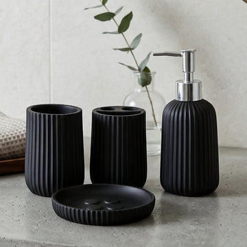 Modern Geometric Ceramic Bathroom Set
