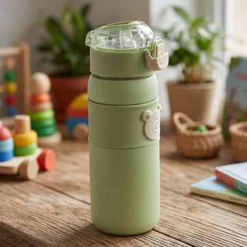CXASP Cool Bear Insulated Water Bottle for Kids(420ml)