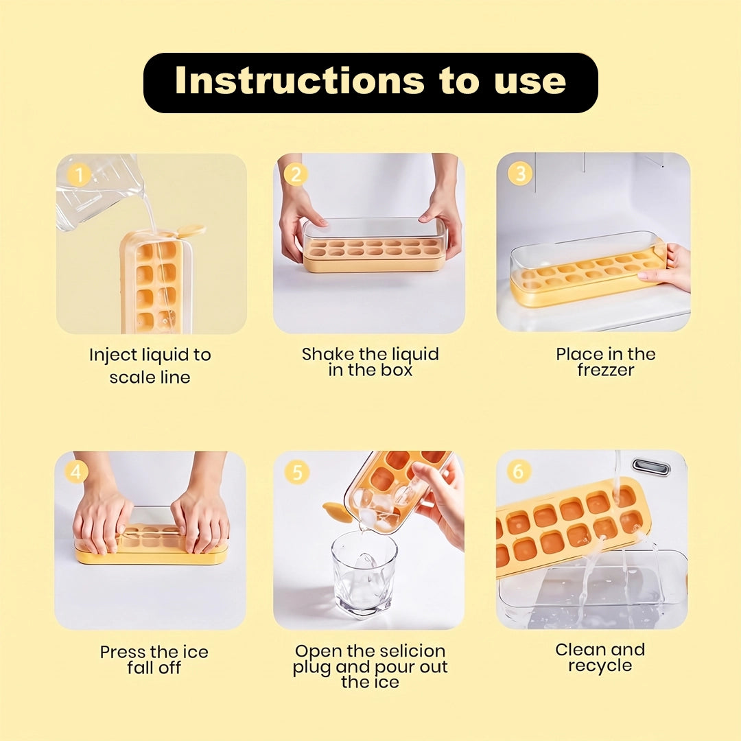 Quick Release Silicone Ice Cube Tray