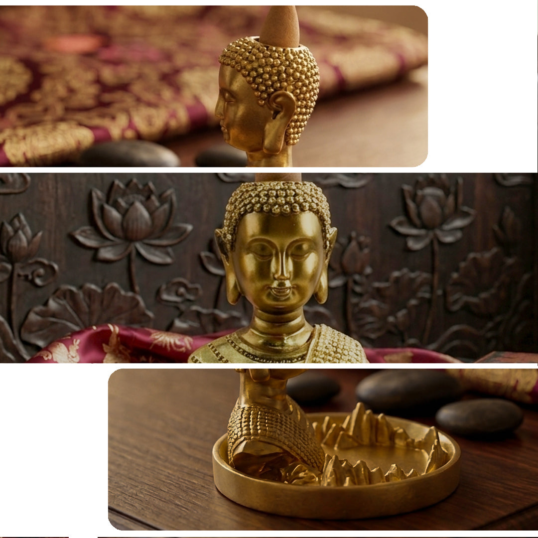 ZenAura Buddha Backflow Incense Burner
