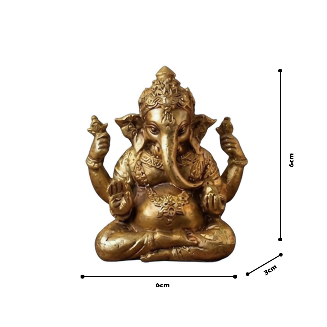 Golden Ganapathi Idol for Home Decor & Pooja