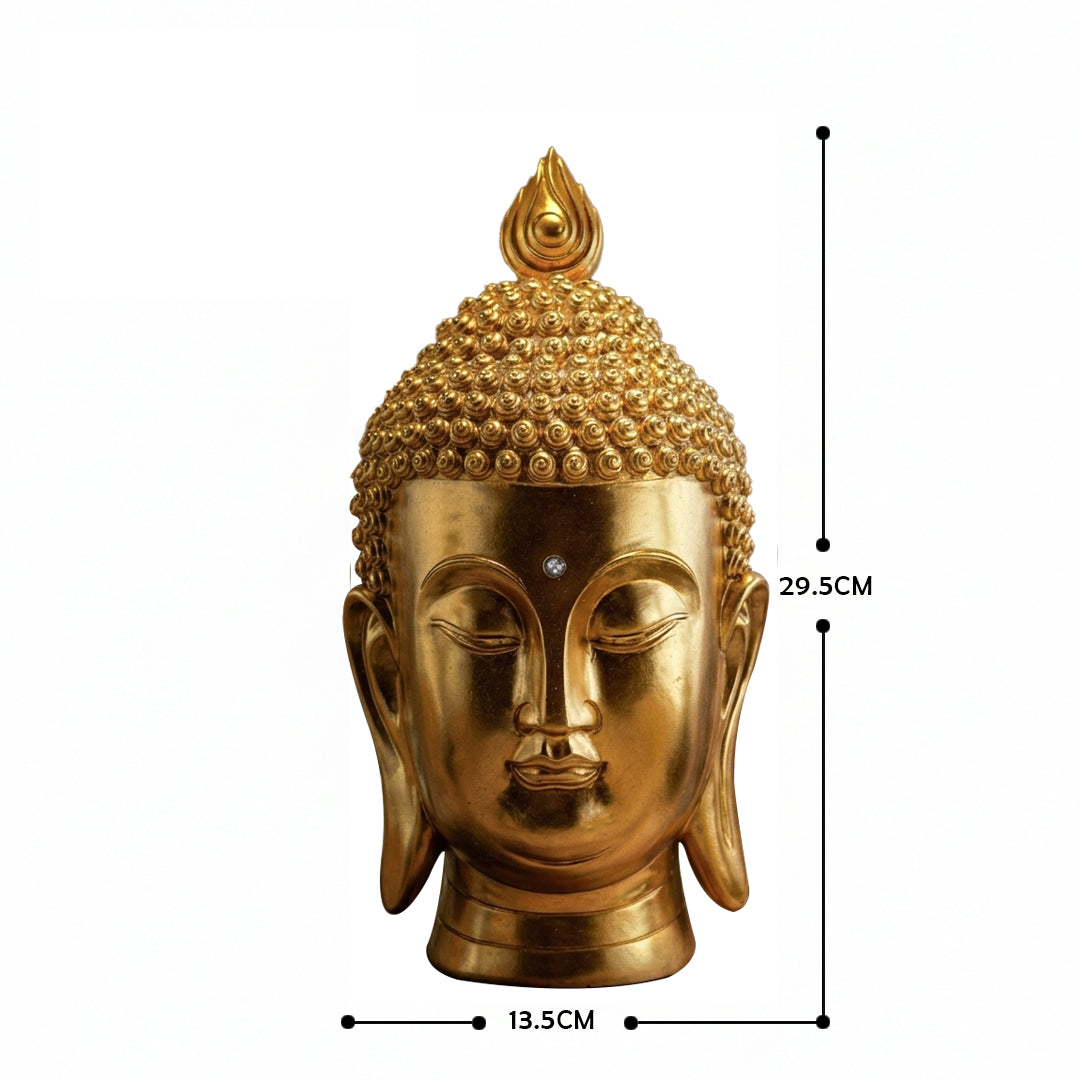 Golden Buddha Face Idol – Meditation & Spiritual Home Decor