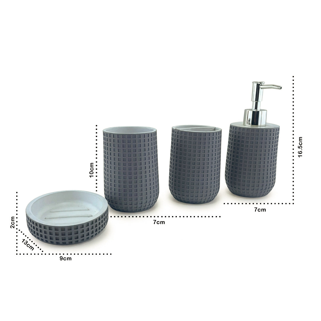 Square Weave Ceramic Bathroom Set