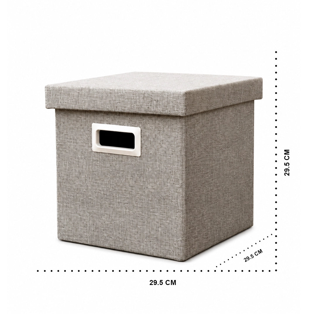 Syso Faux Linen Folding Storage Bench