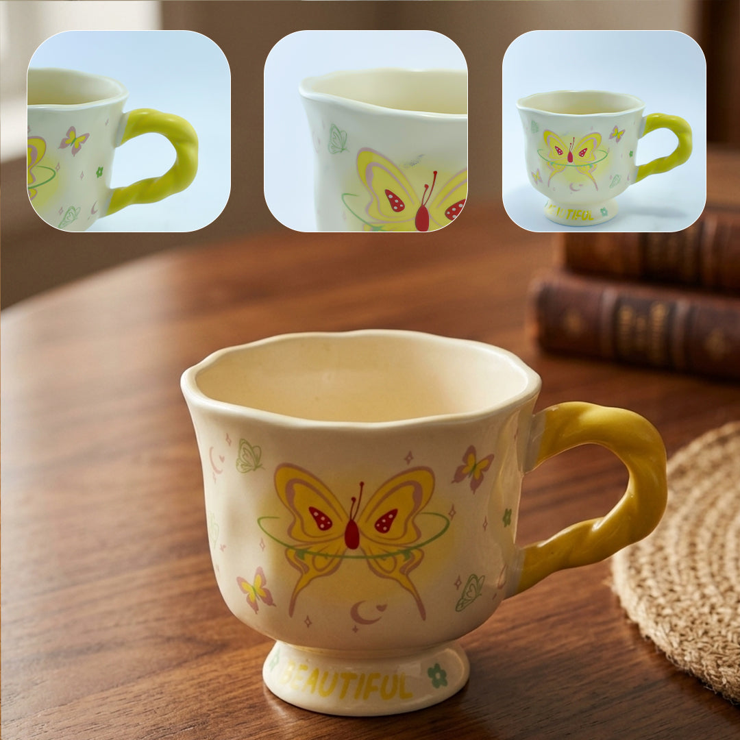 Butterfly Bloom Ceramic Mug