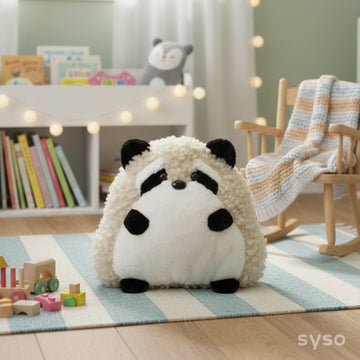 Fluffy Panda Plush Pillow – Cute Animal Cushion for Cozy Home Decor