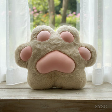 Cute Paw Plush Cushion – Soft Kawaii Animal Paw Pillow