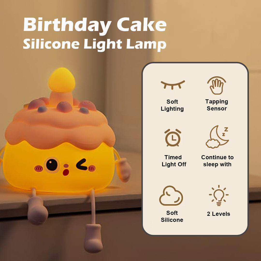 Birthday Cake Silicone Night Light