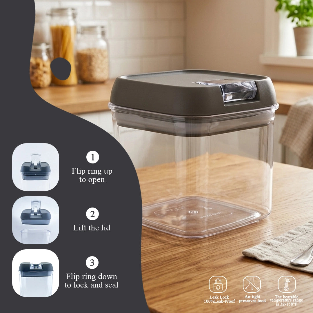 Syso Eazy Lock Airtight Food Storage Container 500ML BPA-Free Kitchen Organizer