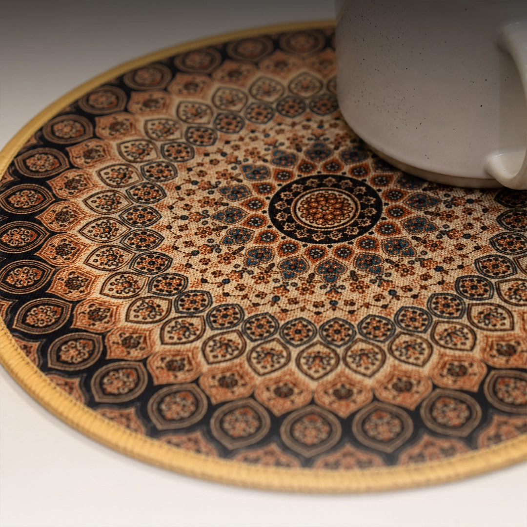 Syso Amber Chakra Round – Heat Resistant Round Table Mat Set of 3