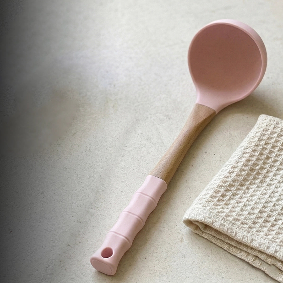 Syso Premium Wooden Handle Silicone Serving Spoon