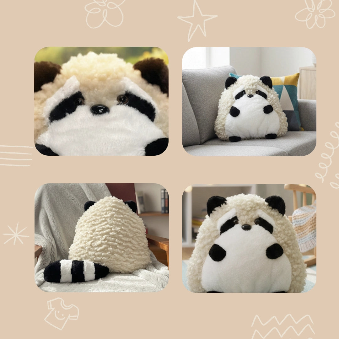 Fluffy Panda Plush Pillow – Cute Animal Cushion for Cozy Home Decor