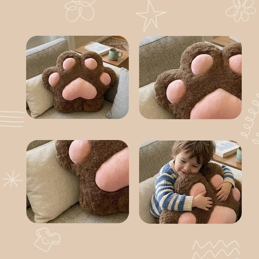 Cute Paw Plush Cushion – Soft Kawaii Animal Paw Pillow