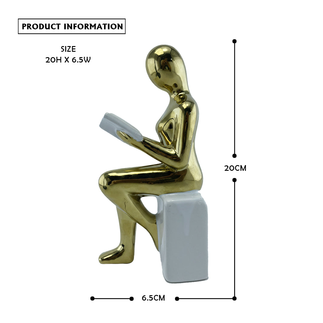 Luxury Elegant Gold Bookend Sculpture Office & Home Decor
