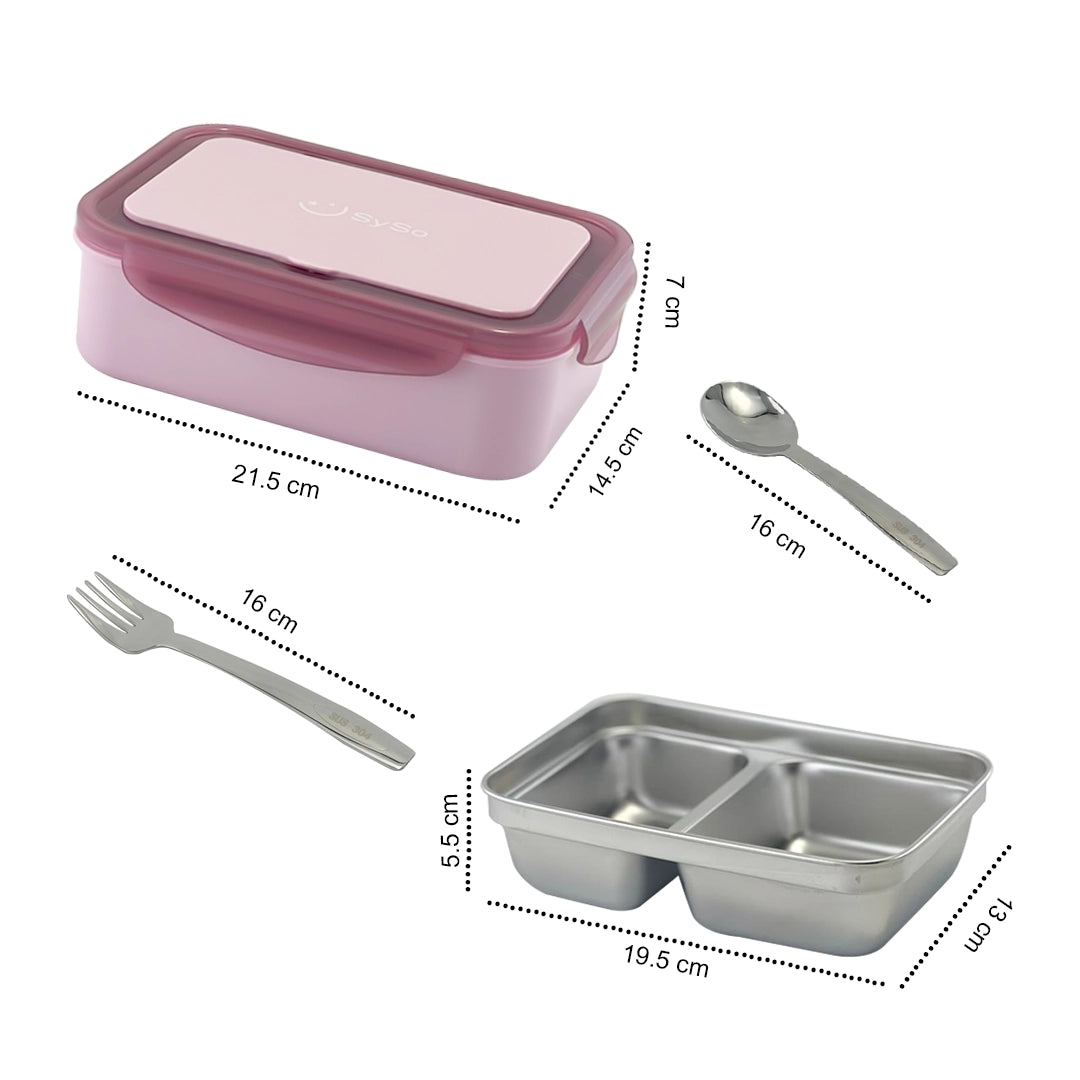 Syso Two Compartment Lunch Box (900ml)
