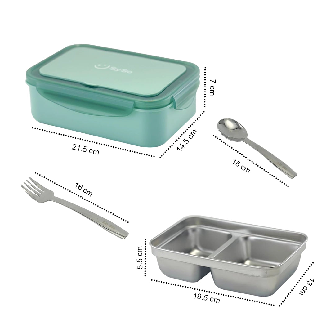 Syso Two Compartment Lunch Box (900ml)