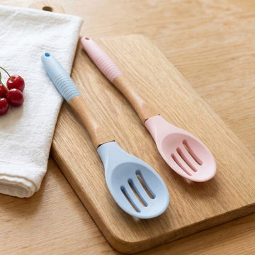Syso Ergonomic Silicone Slotted Cooking Spoon