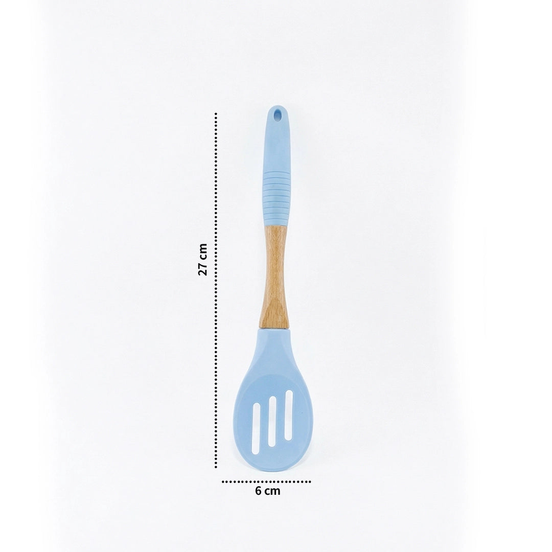 Syso Ergonomic Silicone Slotted Cooking Spoon