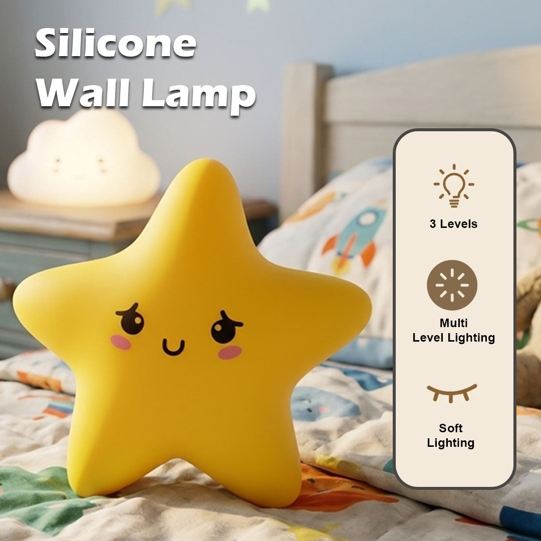 Star  Silicone Night Light with Magnetic mount