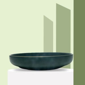 SYSO BLACK MELAMINE ROUND PLATE