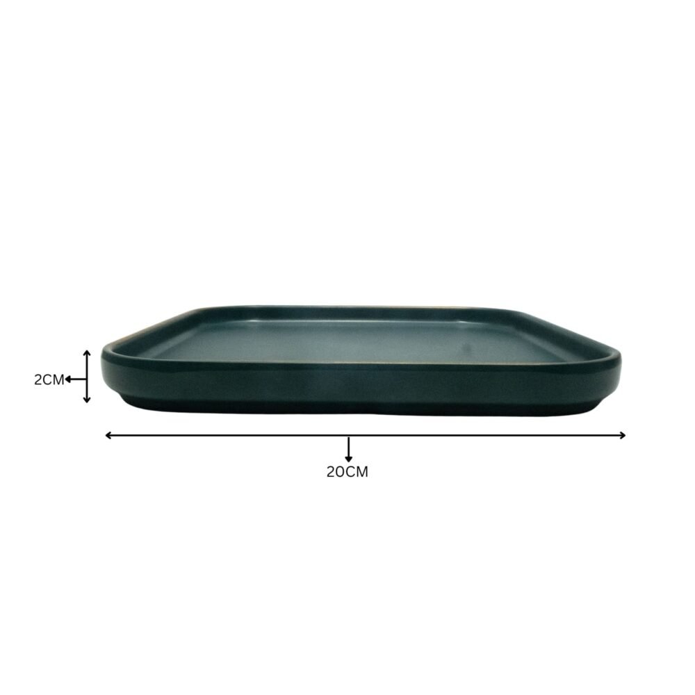 SYSO BLACK MELAMINE SQUARE PLATE