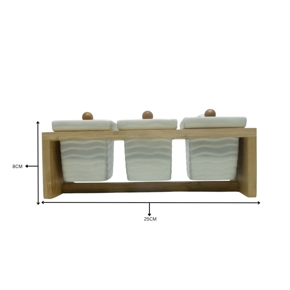 SYSO CONDIMENT JAR WITH LIDS AND SPOON(3 SET)