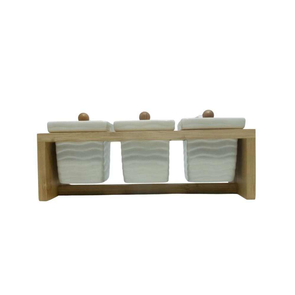 SYSO CONDIMENT JAR WITH LIDS AND SPOON(3 SET)