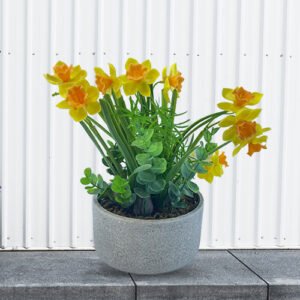 PLASTIC FLOWER WITH POT