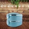 Syso Insulated Lunch Box, Double Layered, Polished Stainless Steel, Leak-Resistant Container for School, Girls and Boys