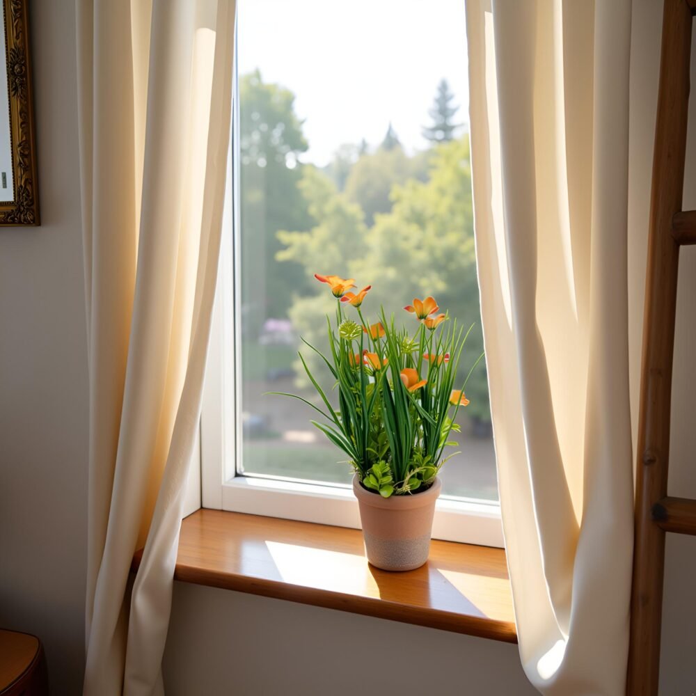 artificial flower with pot syso