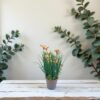 artificial flower with pot sysostore