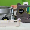 CAT SHAPED LUNCHBOX WITH SAUCE CUP AND SPOON