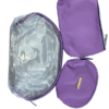 MAKE UP POUCH THREE PIECE PURPLE