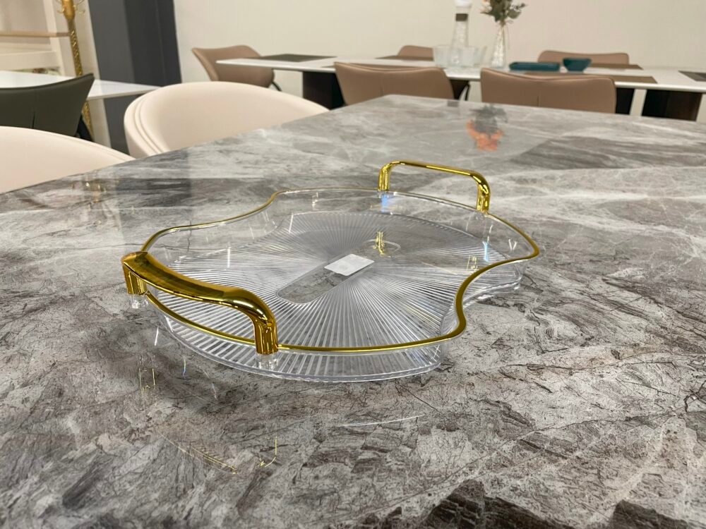 PLASTIC TEA TRAY WITH HANDLE